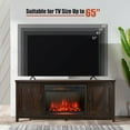 thumbnail image 5 of Gymax 59'' Fireplace TV Stand W/ 25'' 1350W Electric Fireplace Heater Coffee, 5 of 10