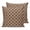 White Dark Brown, variant on Pillow Covers 16x16 Set of 2, Brown Abstract Throw Pillow Covers Decorative Couch Cushion Cover, Contemporary Modern Geometric Art Microfiber Soft Square Pillowcases for Bedroom Living Room Sofa