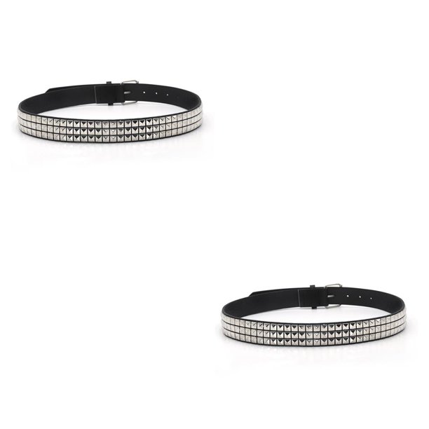 Jumpingount Banda de cintura de moda exquisita elástica estilo Simple estrecho negro remaches pantalones decoraciones Día de San Valentín hombres Type1 NO1 Jumpingount CBP206513