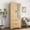 Natural, variant on YWEN Armoire Wardrobe Closet with Mirror and 2 Drawers, 72'' Bedroom Armoire Wardrobe Cabinet with Hanging Rod and Light,Wooden Bedroom Closet with Adjustable Shelf