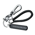 thumbnail image 2 of Baodh Car Key Keyring Anti-lost Car Phone Number car phone number keyring Steel Buckle Keychain with Braided Rope, Black Rope, Silver Buckle, 2 of 9
