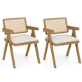 thumbnail image 1 of Costway Set of 2 Rattan Accent Chairs Dining Chairs Modern Living Room Chairs White, 1 of 10
