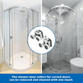 Curved Shower Door Rollers, 8Pcs Shower Glass Door Rollers, Replacement