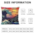 thumbnail image 5 of Orinice Whale Ocean Sunset Graphic Decorative Pillow Cover for Home, Couch, Living Room, Sofa 12x12in, 5 of 5
