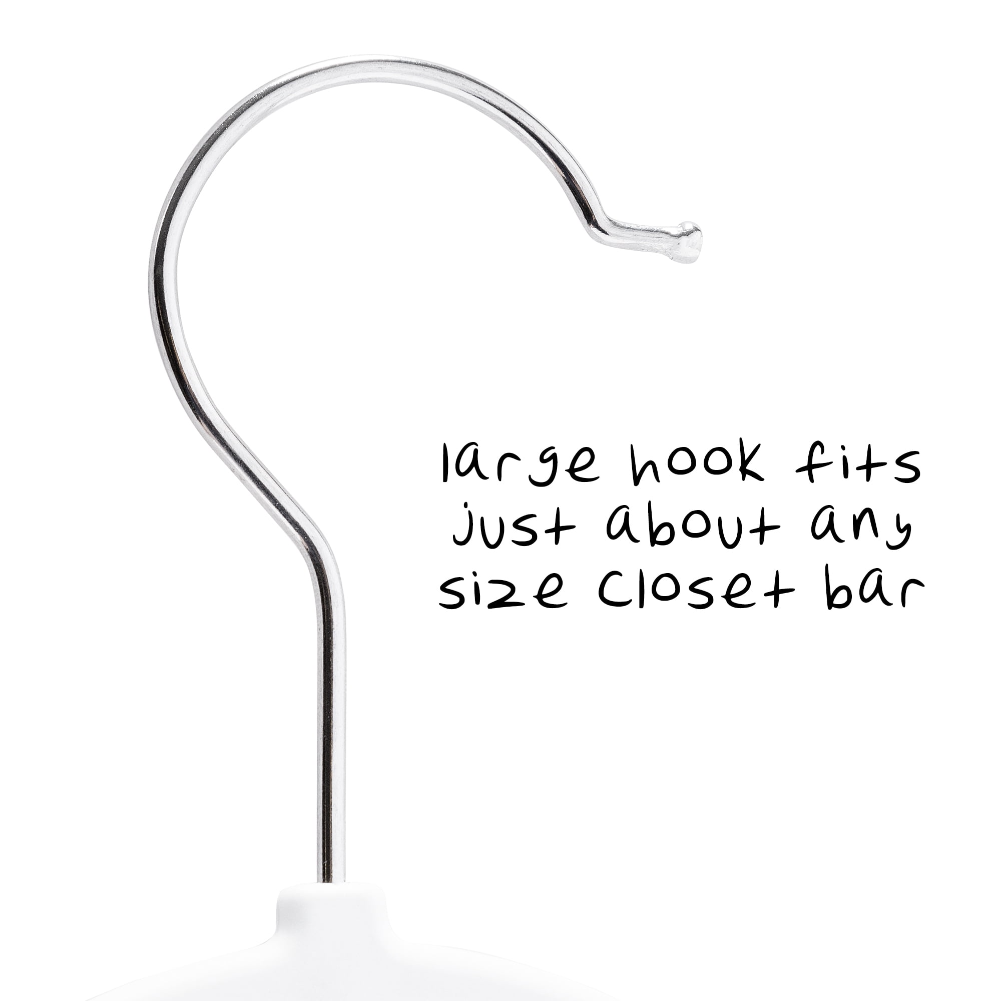 Honey-Can-Do - White Recycled Plastic Hangers, 60-Pack