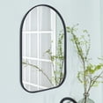 thumbnail image 4 of TEHOME Contemporary Black Bathroom Mirror, 23x37 inches, Metal Framed Rounded Rectangle, 4 of 6