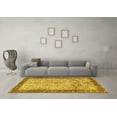 thumbnail image 3 of Ahgly Company Machine Washable Indoor Square Persian Yellow Traditional Area Rugs, 8' Square, 3 of 4