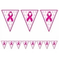 thumbnail image 2 of Beistle Ribbon Pennant Banner, 11" x 12', Pink/White, 2 of 2