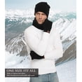 thumbnail image 7 of FZ FANTASTIC ZONE Winter Beanie Hat Scarf Touchscreen Gloves Set for Men and Women, Beanie Gloves Neck Warmer Set with Warm Knit Fleece Lined,Black, 7 of 7