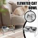 thumbnail image 3 of Elevated Cat Bowl, Double Bowl, Stainless Steel, 15Degree Tilted Design, 17.68cm, 3 of 5