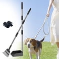 thumbnail image 1 of Recogedor de excrementos para perros con mango largo, recogedor de excrementos de acero inoxidable que no se dobla, para perros grandes, medianos y 2 piezas, 1 of 8