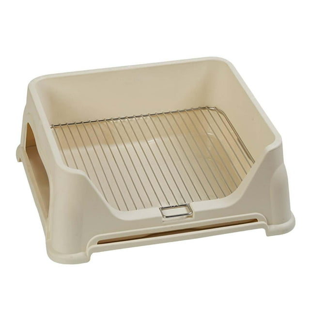 Inodoro para perros Yinane con pared protectora beige 55 cm x 50 cm x 20 cm