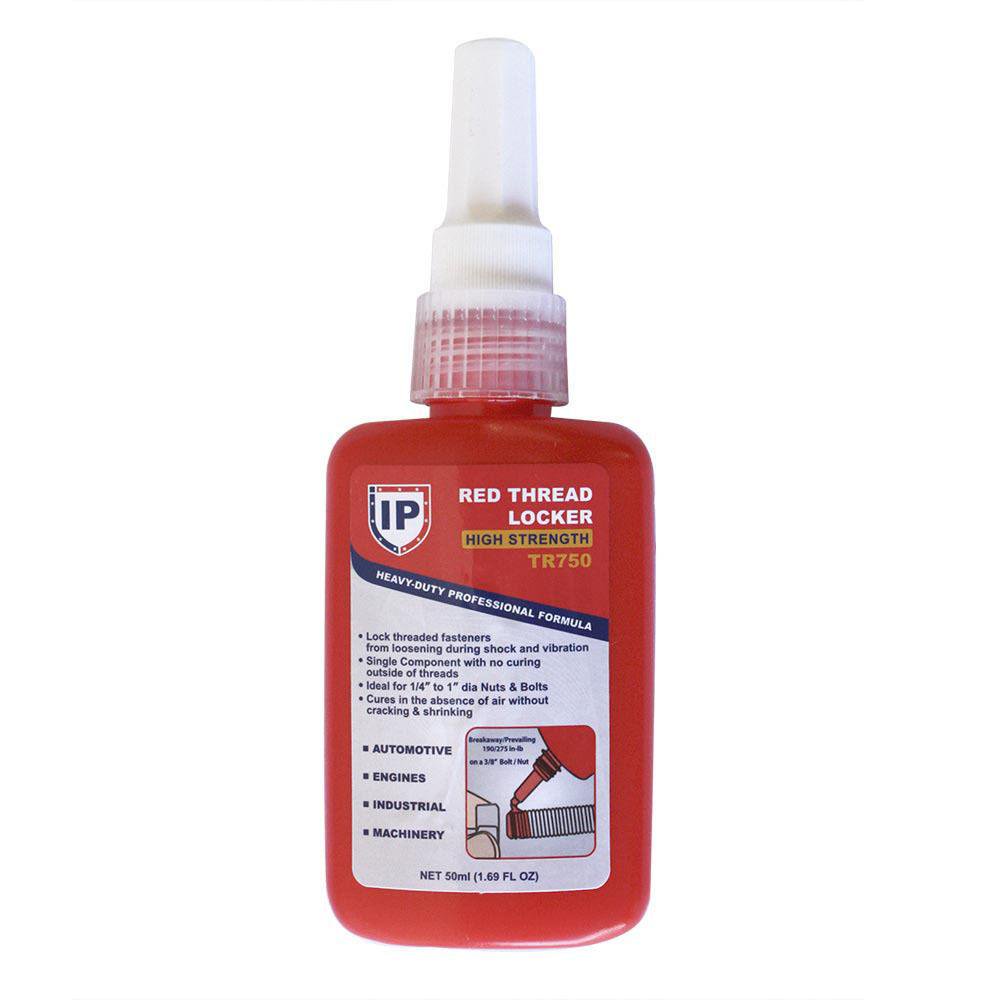 Bottle of Industrial Red Threadlocker Fluid Thread Locking Seal
