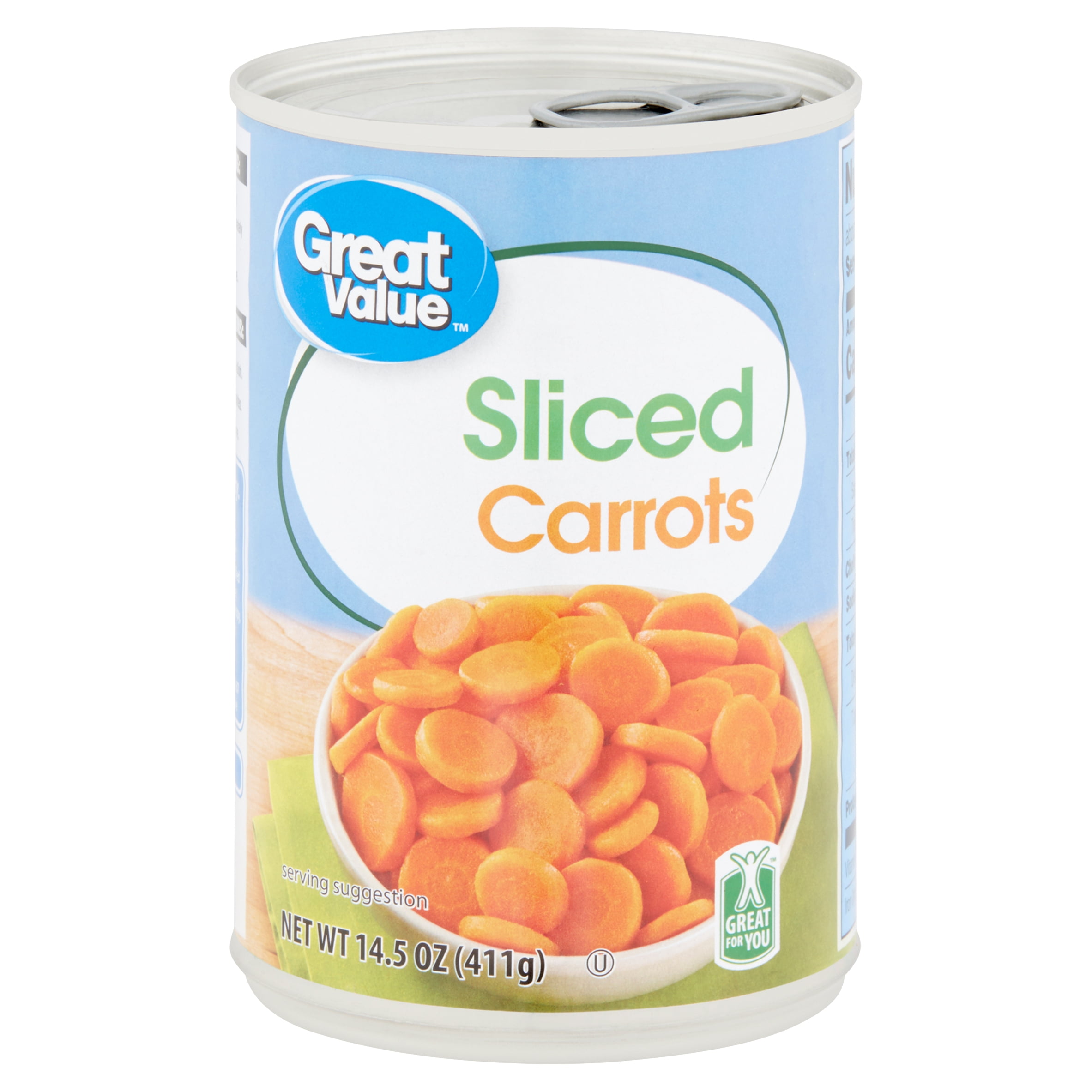 Great Value Sliced Carrots, Canned Carrots, 14.5 oz Can