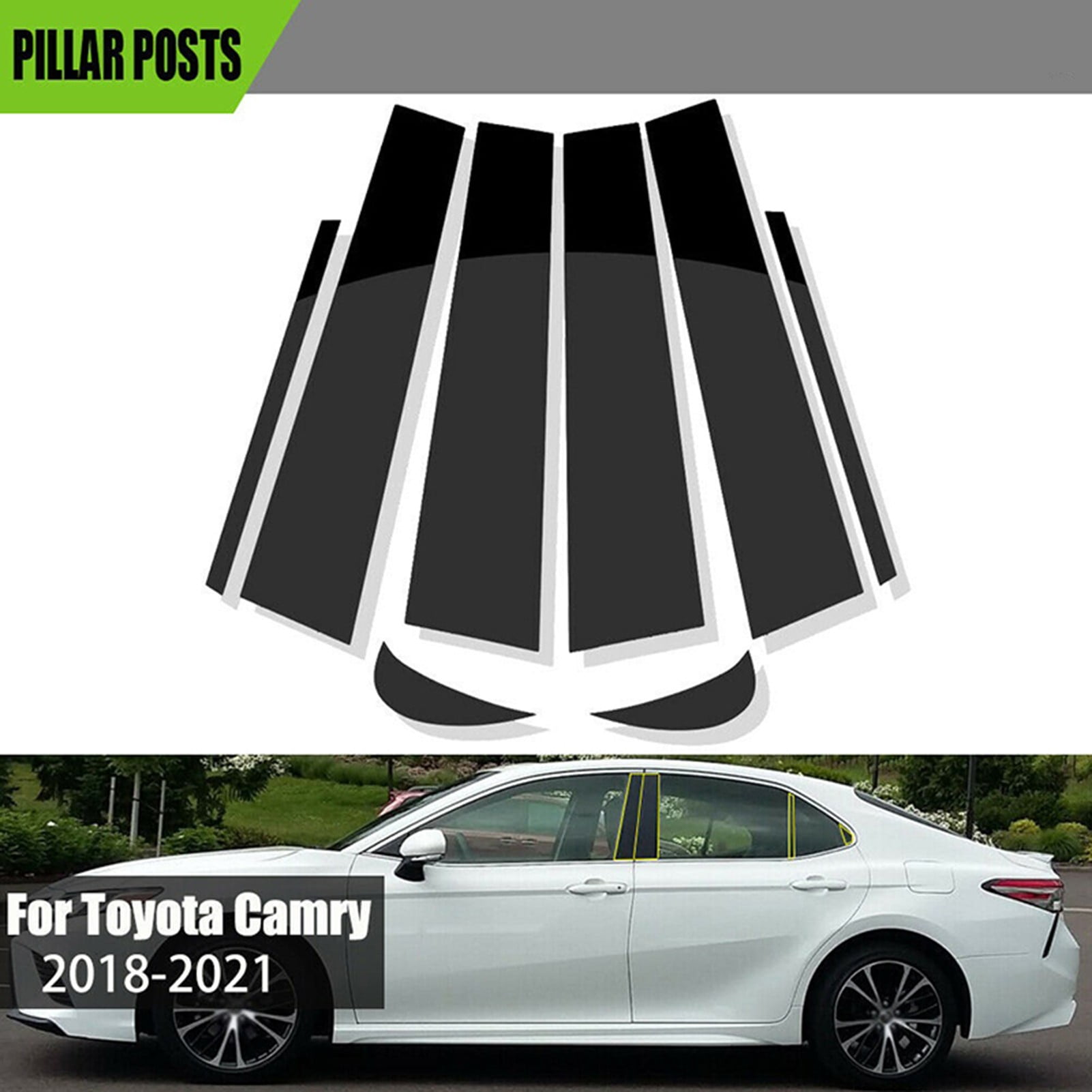 Toyota camry black window trim discount