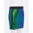 thumbnail image 4 of Zaldita Kids Girls Sequins Bodycon Mini Skirts Sparkly Elastic Waist Pencil Skirts Ballet Dance Party Skorts Dancewear Green 130, 4 of 7