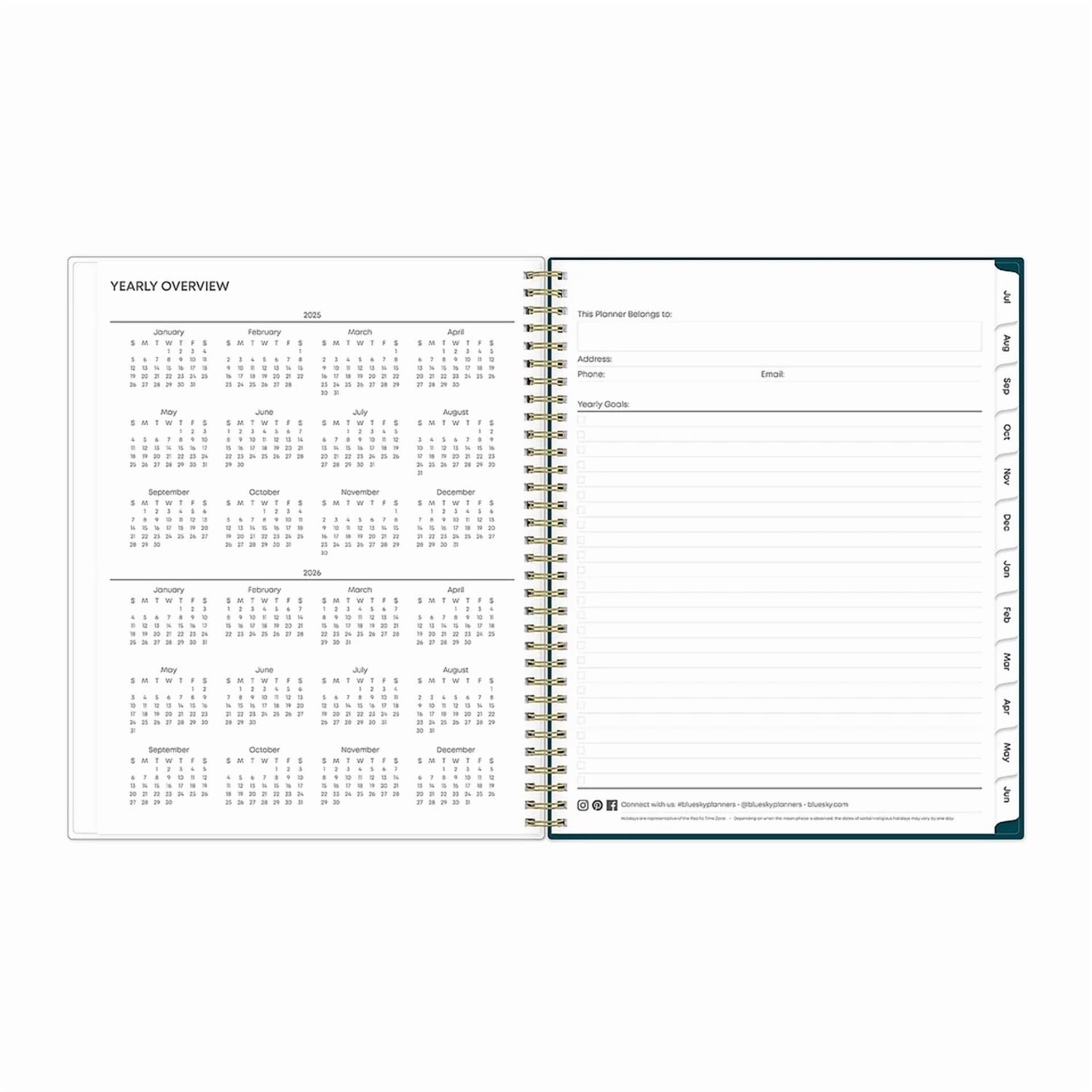 2025-2026 Blue Sky Greta 8.5" X 11" Weekly & Monthly Planner Plastic Cover