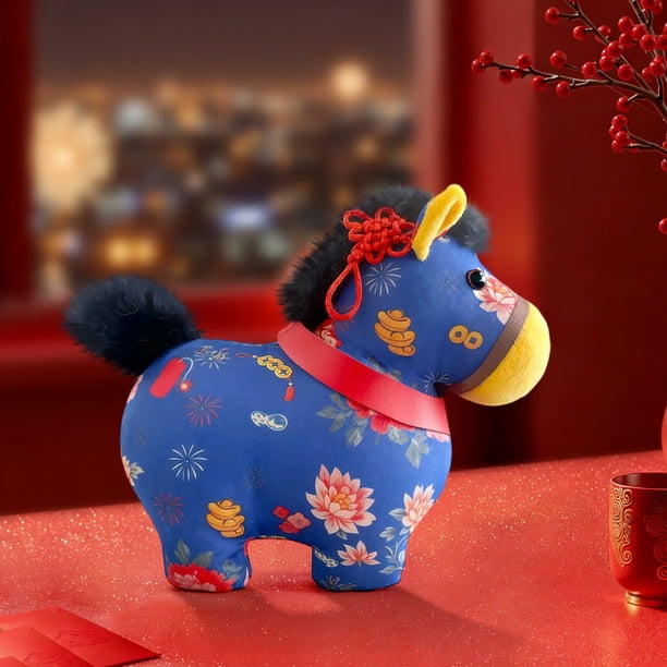 Juguetes de piscina, juguetes para bebés, juguetes para niños pequeños, figura de peluche de caballo del año 2026 - Caballo de peluche suave y adorable para decorar el coche o el año chino.