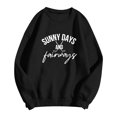 thumbnail image 4 of SONXAHE Womens Golf Club Letter Print Pullover Crew Neck Long Sleeve Casual Sweatshirt Top, 4 of 5