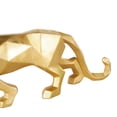 thumbnail image 6 of 18" x 6" Gold Polystone Cubist Leopard Sculpture, by CosmoLiving by Cosmopolitan, 6 of 14