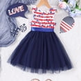 thumbnail image 4 of Ketyyh-chn99 American Flag Dress for Girls Toddler Girl 4th of July Dress Independence Memorial Day Outfit Sundress American Flag Kid Star Strip Clothes Blue,18-24 Months, 4 of 6