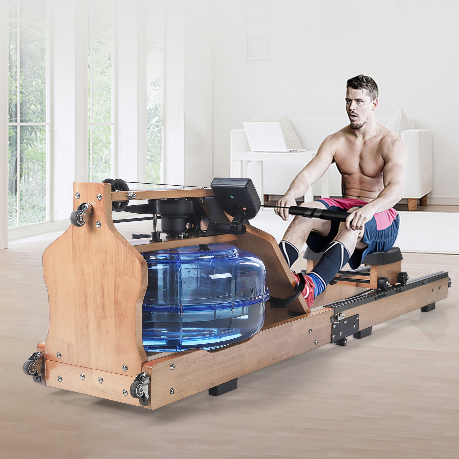 Details about   Magnetic Rowing Machine with LCD Monitor Compact Folding Rower for Home Workout 