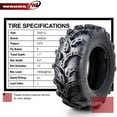 thumbnail image 3 of One New Premium WANDA ATV/UTV Tire 25x8-12 25x8x12 6PR P375 Super Lug Mud, 3 of 7