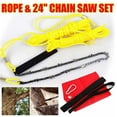 thumbnail image 4 of 24 Inch High Reach Tree Limb Manual Rope Chain Saw Tree Branch Cutter Chain Pocket Hand Rope, 4 of 8