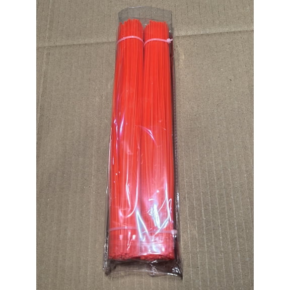 Orange Wear-Resistant Replacement String Trimmer Line, 11.22in Length 0.094in Diameter, 0.44lb for Lawn Grass Trimming