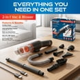 thumbnail image 4 of Pocket Vac Reach Handheld Vacuum & Blower with Telescoping Wand, Black, 4 of 8
