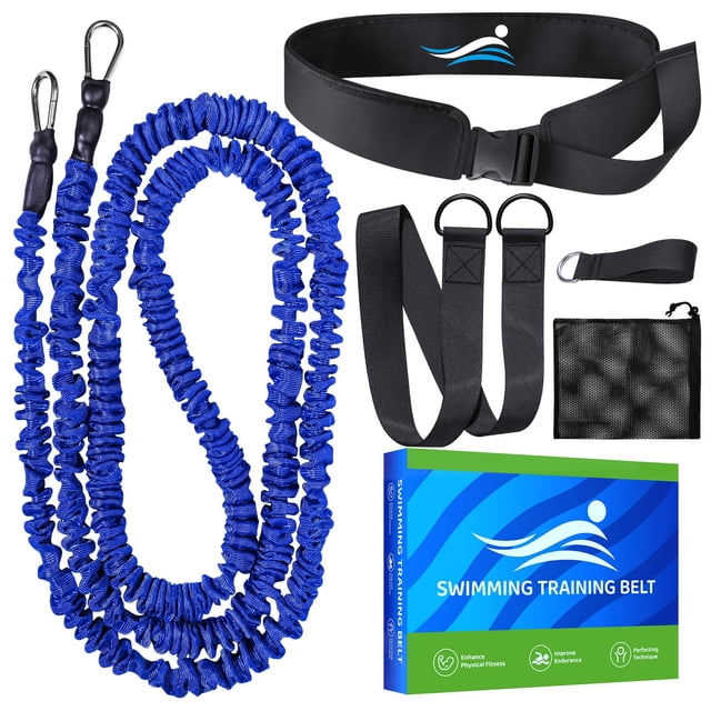 Cinturón de entrenamiento de natación Alckijy ajustable de 2,5 a 7,5 m
