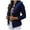 Navy, variant on Toonshare Denim Jackets for Women Comfortable 50% off Clear Women's Color Long-Sleeved Slim-Breasted Small Suit Short Coat Khaki XXXL