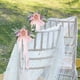 thumbnail image 1 of Decoración para El Respaldo de La Silla Del Pasillo de La Boda, Flores Simuladas para La Iglesia, Flores Artificiales con Cinta., 1 of 6