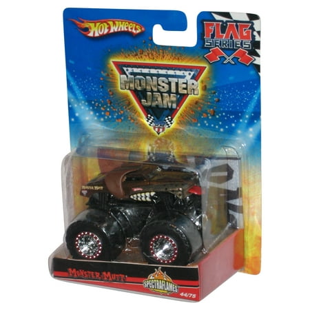 Hot Wheels Monster Jam (2009) Mutt Spectra Flames Flag Series Truck 44/75