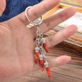 thumbnail image 3 of Llavero creativo de metal con colgante de pimiento rojo, llavero de aleación, mini pimiento rojo, regalo de joyería, 3 of 6