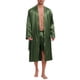 thumbnail image 1 of Bata de satén INSPIRE CHIC para hombres, pijama de manga larga, bata de ba?o, ropa de dormir con conjunto de pantalones cortos S verde, 1 of 1
