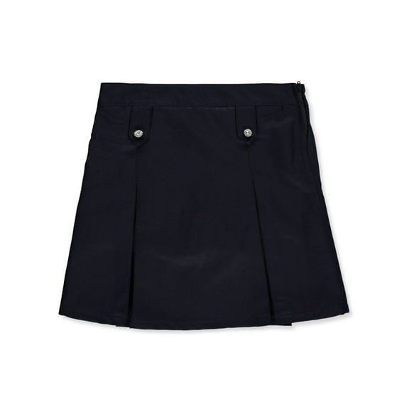 French Toast Girls' Double Pleat Rhinestone Scooter Skirt Color: navy Size: 14