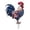 C, variant on Patriotic Hand-Painted Rooster Statue As Garden Ground Plug, Classic Rural Style Animal Decor for Courtyard, Lawn, Outdoor Green Space and Independence Day Festive Landscape Layout, F