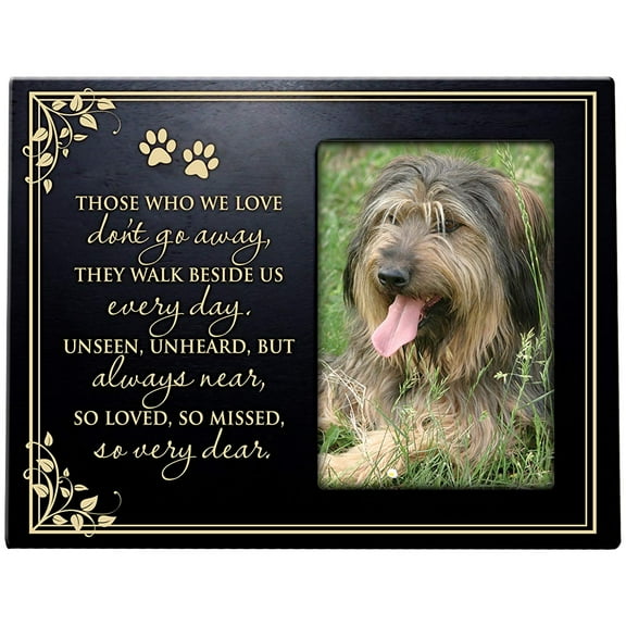 LifeSong Milestones Pet Memorial Tabletop Picture Frame Holds 4x6 Photo - Don't Go Away