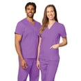 thumbnail image 5 of Adar Universal Unisex Scrubs - V-Neck Tunic Scrub Top - 601 - Lavender - 2X, 5 of 7