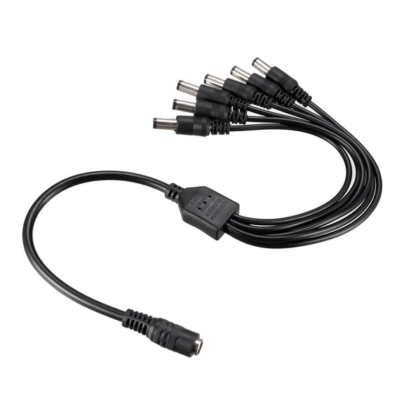 Uxcell 1 Female to 6 Male 5.5x2.1mm DC Power Splitter for Camera LED