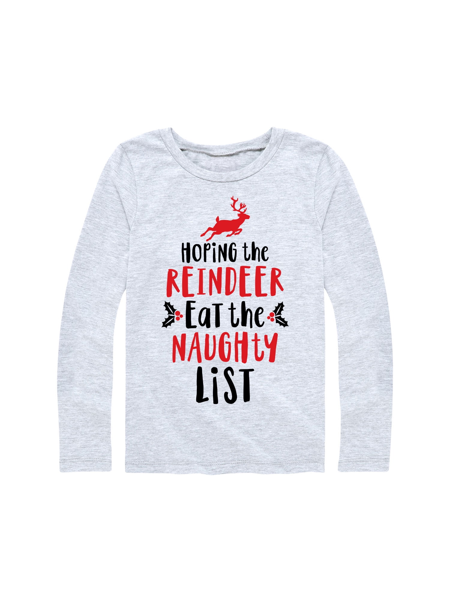 Christmas Toddler Short Sleeve Tee Hoping The Reindeer Eat The Naughty List Shirt Gift For Kids