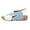 Sky Blue, variant on Colorblock-crossed Wedges Sandals Summer Fashion Fish Mouth Platform Roman Shoe