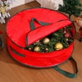 thumbnail image 2 of Reusable Christmas Wreath Organizers Round Waterproof Storage Bag With Handles Sturdy Materials For Seasonal Decoration Protections, 2 of 8