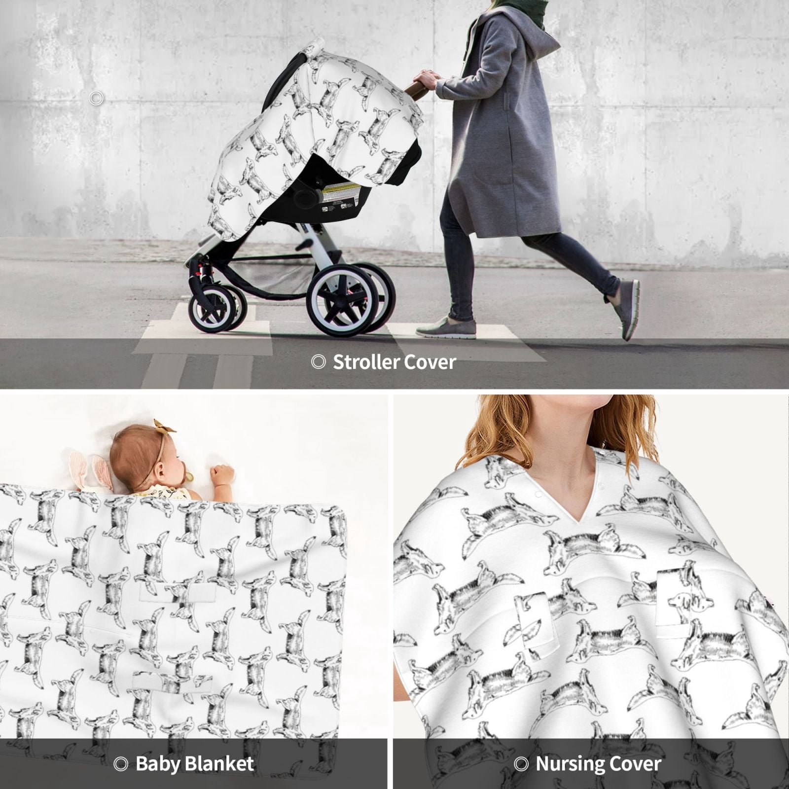 Car Seat Cover Baby - Labrador Retriever Dog No.1002 Breathable Infant Car Seat Cover for Baby Carseat, Lightweight Comfort Baby Essentials Must Haves Newborn Stuff for Girl Boy
