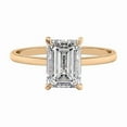 thumbnail image 3 of Cora Jewellery 4CT Emerald cut Moissanite Hidden Halo Engagement Ring for Women, 14K Rose Gold, 3 of 5