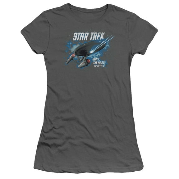 Star Trek - The Final Frontier - Juniors Teen Girls Cap Sleeve Shirt - XX-Large