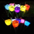 thumbnail image 2 of Luces de Adorno Zulema Solar Tulip Garden Stake Lights Amarillo, 2 of 8
