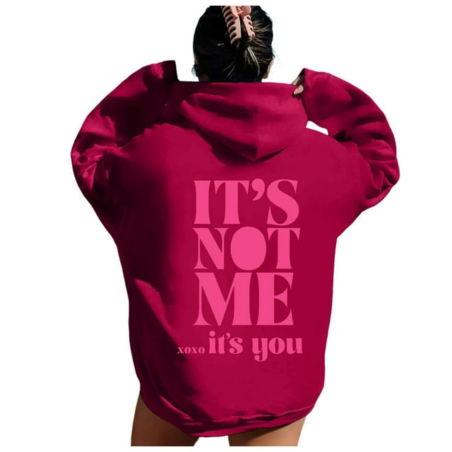 TINZ Mode Décontractée pour Femmes Sweat à Capuche Imprimé Lettre Manches Longues Sport Chandails en Molleton à Capuche à Fermeture à Glissière pour Femmes