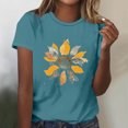 thumbnail image 3 of Tops Cortos para las Mujeres Blusas Impresas Manga Corta Cuello Redondo, Tops de Blusa para las Mujeres Primavera Verano Casual, 3 of 4